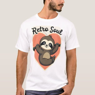 Vintage Sloth Lover Cute Retro Animal Design 2 T-Shirt