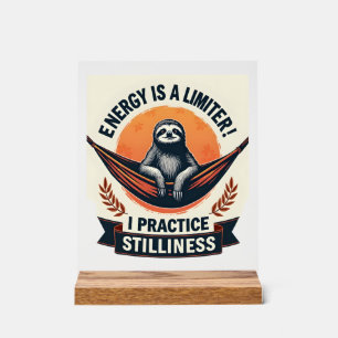 Vintage Sloth Mascot Retro Vector Art 2 Acrylic Sign