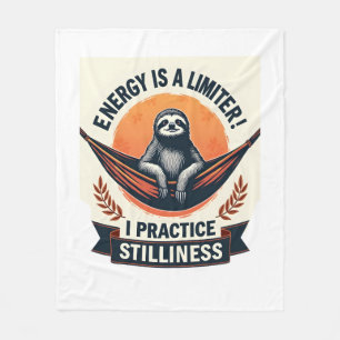 Vintage Sloth Mascot Retro Vector Art 2 Fleece Blanket