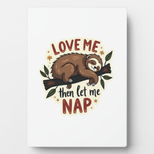Vintage Sloth Quote Cute Sleepy Animal Design 2 Plaque