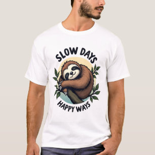 Vintage Sloth Quote Relaxed Nature Graphic 2 T-Shirt