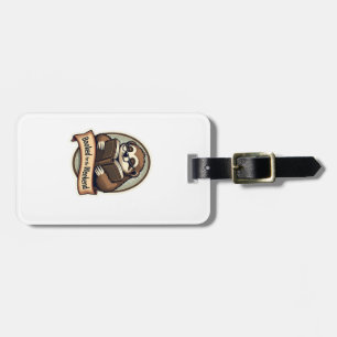 Vintage Sloth Reading Shirt Book Lover Design 2 Luggage Tag