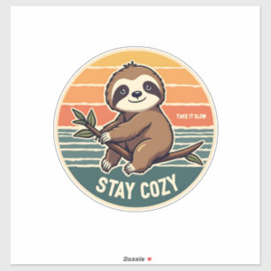 Vintage Sloth Shirt Take It Slow Stay Cozy 2