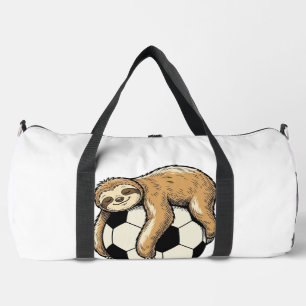 Vintage Sloth Soccer Ball Cute Animal Shirt Design Duffle Bag