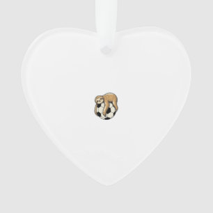 Vintage Sloth Soccer Ball Cute Animal Shirt Design Ornament