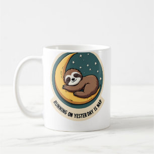 Vintage Sloth Tired Quote Funny Retro Animal Desig Coffee Mug