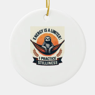 Vintage Sloth Turtle Rider Retro Vector Art 2 Ceramic Tree Decoration