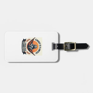 Vintage Sloth Turtle Rider Retro Vector Art 2 Luggage Tag