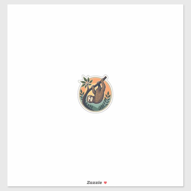 Vintage Sloth Vector Retro Wildlife Badge 2 (Sheet)