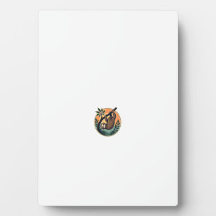 Vintage Sloth Vector Retro Wildlife Badge 2 Plaque