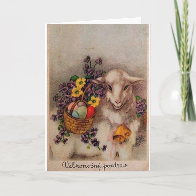Vintage Slovak / Czech Easter Card (Front)