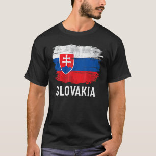 Vintage Slovakia Flag For Slovakian   T-Shirt