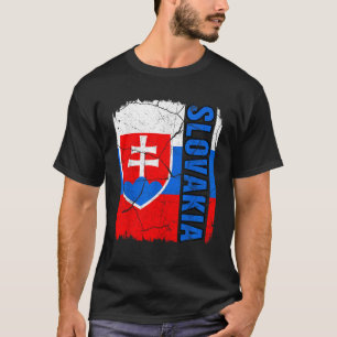 Vintage Slovaks Flag Slovakia Pride Roots Heritage T-Shirt