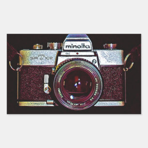 Vintage SLR Manual Camera Rectangular Sticker