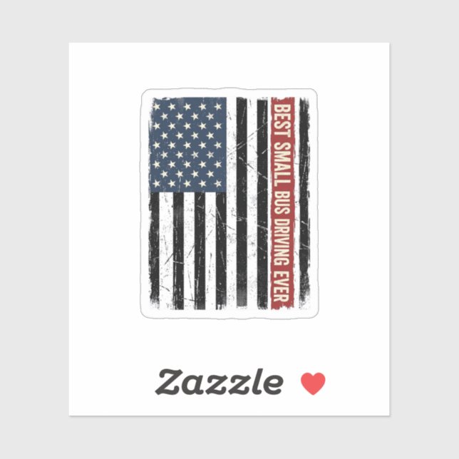 Vintage Small Bus Driver Flag Shirt Design_1 (Sheet)