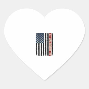 Vintage Small Bus Driver Flag Shirt Design_1 Heart Sticker