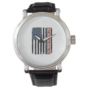 Vintage Small Bus Driver Flag Shirt Design_1 Watch