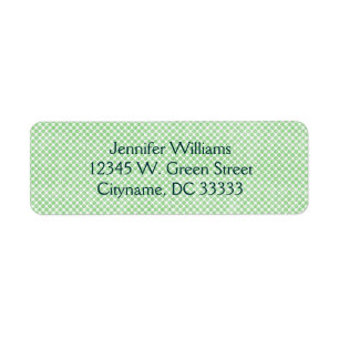 Vintage Small Green and White Dots Personalised