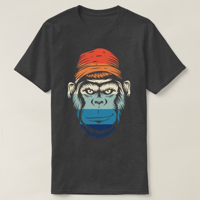Vintage Smiling Gorilla T-Shirt (Design Front)