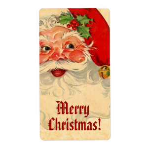 Vintage Smiling Santa Merry Christmas V01