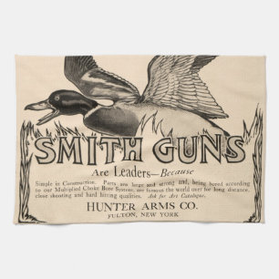 Vintage Smith Guns Duck Hunting Kitchen Towel