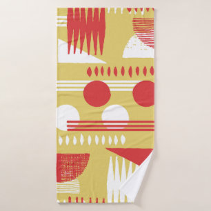 vintage smokeless abstract geometric modern style  bath towel