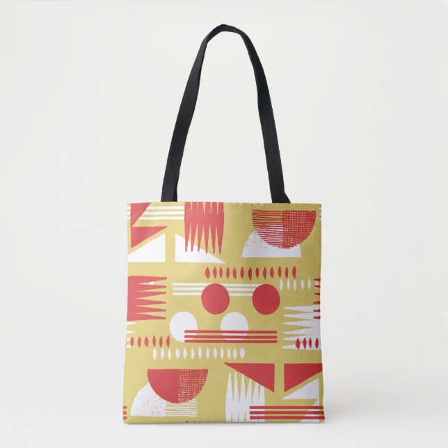 vintage smokeless abstract geometric modern style  tote bag (Front)