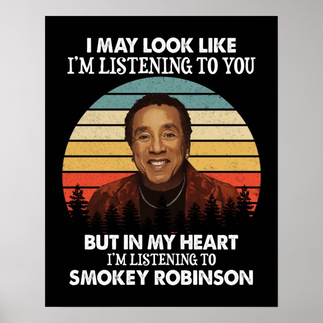 Vintage Smokey Robinson's Lovers Gift Men Women Poster (Front)