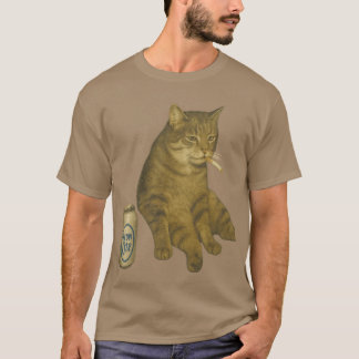 Vintage Smoking Cat T-Shirt