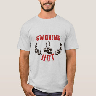 Vintage Smoking Hot BBQ Smoke & Grill  T-Shirt