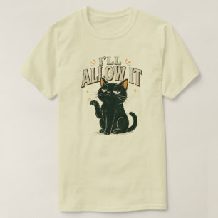 Vintage Smug Cat Humour Graphic T-Shirt