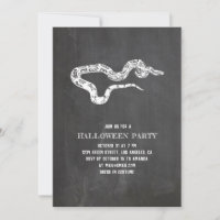 Vintage snake. Chalkboard Halloween party. Animal