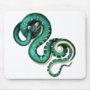 Vintage snake illustration reptile  mouse mat