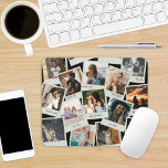 Vintage Snapshots Photo Mouse Mat<br><div class="desc">Customize with your Instagram photos or other small photos and arrange/crop within frames,  or move them wherever you want. Background color is customizable. The labels are also option,  delete or add more as desired.</div>
