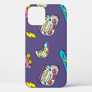 Vintage Sneakers Skateboard Retro Theme iPhone 12 Case