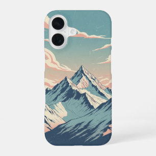 Vintage Snow-Covered Peaks iPhone 16 Case