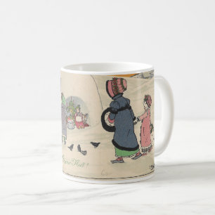 Vintage Snow Girls Christmas Mug