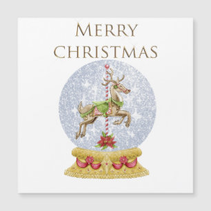 Vintage snow globe magnet