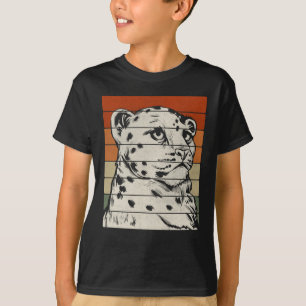 Vintage Snow Leopard Cute Animal T-Shirt