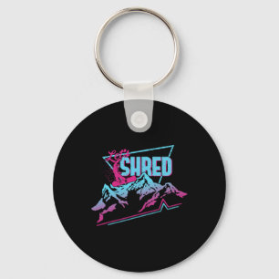 Vintage Snowboard Clothing 80s 90s Retro Snowboard Key Ring