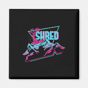 Vintage Snowboard Clothing 80s 90s Retro Snowboard Magnet