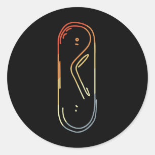 Vintage Snowboard Sketch Alpine Snowboarding Classic Round Sticker
