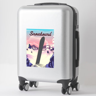 Vintage Snowboard travel poster