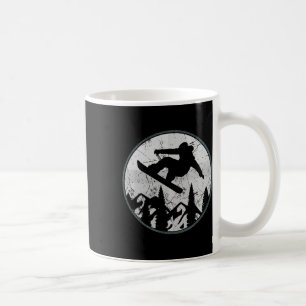 Vintage Snowboarder Pine Snowboarding Fan Rider Gi Coffee Mug