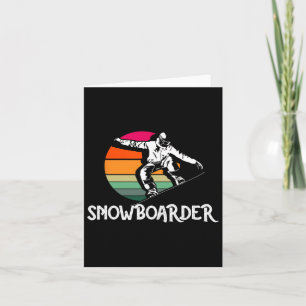 Vintage Snowboarder Retro Snowboard Winter Extreme Card