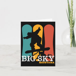 Vintage Snowboarding Resort Big Sky Montana Card