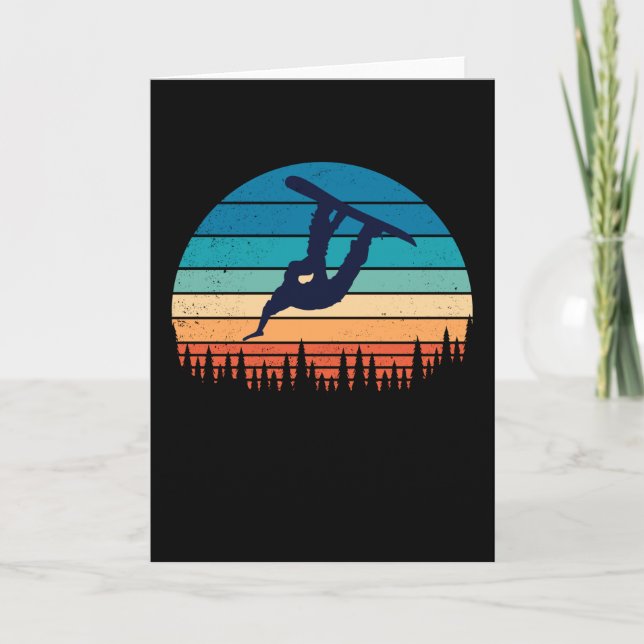 Vintage Snowboarding Snowboard Gift Card (Front)