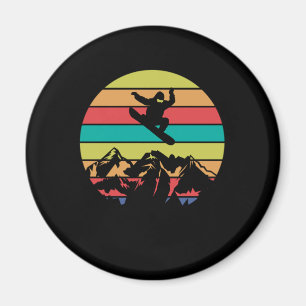Vintage Snowboarding Snowboarder Winter Sport Gift Magnet