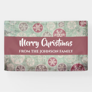 Vintage Snowflake Christmas Banner