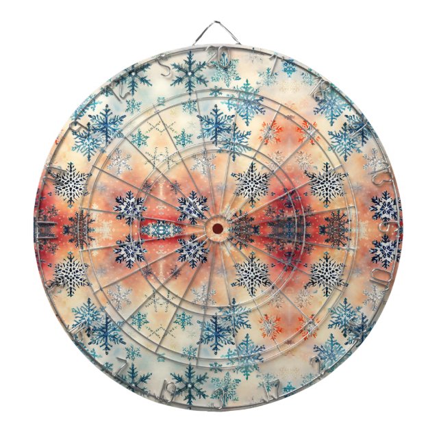 Vintage Snowflakes Pattern - Dart Board (Front)